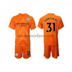 Manchester City Kind Shirt met Bedrukking Doelman Ederson M. 31 Derde 2022-2023 Korte Mouw