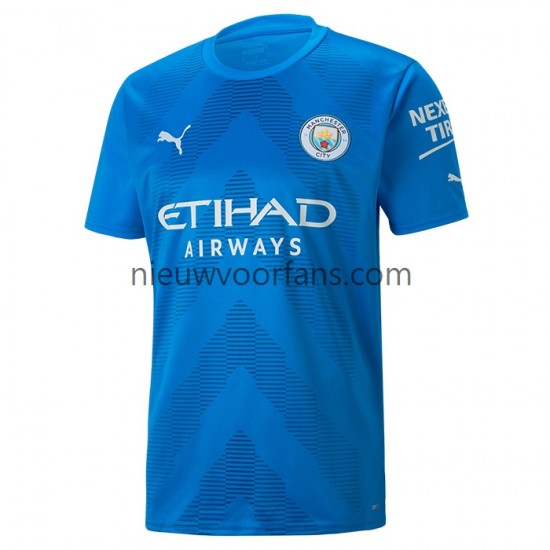 Manchester City Heren Shirt met Bedrukking Doelman Uit 2022-2023 Korte Mouw