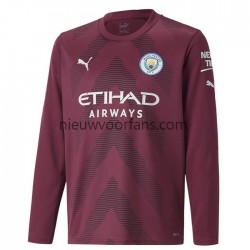 Manchester City Heren Shirt met Bedrukking Doelman Thuis 2022-2023 Lange Mouw