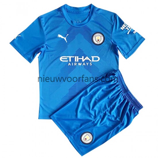 Manchester City Kind Shirt met Bedrukking Doelman Uit 2022-2023 Korte Mouw