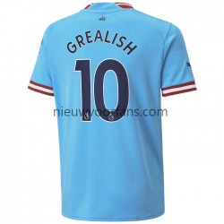 Manchester City Heren Shirt met Bedrukking Grealish 10 Thuis 2022-2023 Korte Mouw