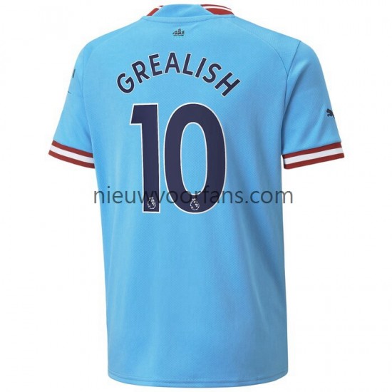 Manchester City Heren Shirt met Bedrukking Grealish 10 Thuis 2022-2023 Korte Mouw