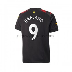Manchester City Heren Shirt met Bedrukking Haaland 9 Uit 2022-2023 Korte Mouw