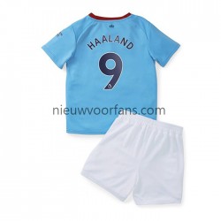 Manchester City Kind Shirt met Bedrukking Haaland 9 Thuis 2022-2023 Korte Mouw
