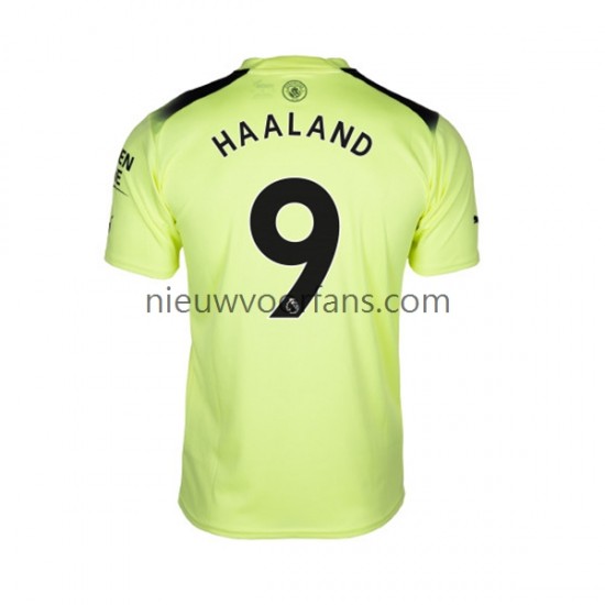 Manchester City Heren Shirt met Bedrukking Haaland 9 Derde 2022-2023 Korte Mouw