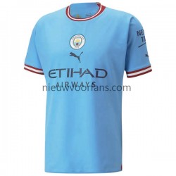 Manchester City Heren Shirt met Bedrukking Thuis 2022-2023 Korte Mouw