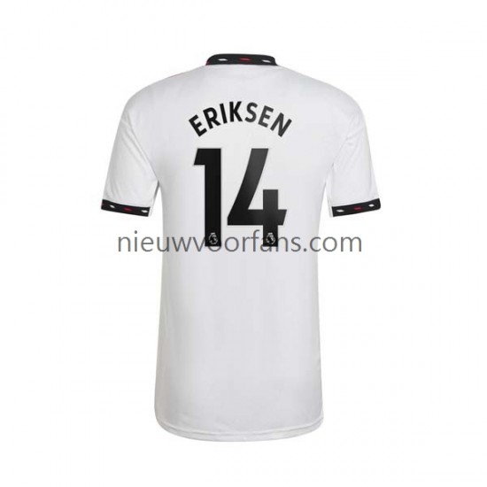 Manchester United Heren Shirt met Bedrukking Christian Eriksen 14 Uit 2022-2023 Korte Mouw