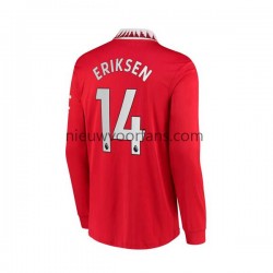 Manchester United Heren Shirt met Bedrukking Christian Eriksen 14 Thuis 2022-2023 Lange Mouw