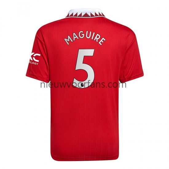 Manchester United Heren Shirt met Bedrukking Harry Maguire 5 Thuis 2022-2023 Korte Mouw