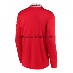 Manchester United Heren Shirt met Bedrukking Thuis 2022-2023 Lange Mouw