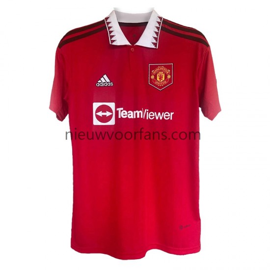 Manchester United Heren Shirt met Bedrukking Thuis 2022-2023 Korte Mouw