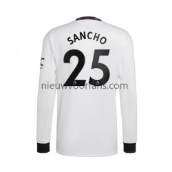 Manchester United Heren Shirt met Bedrukking Jadon Sancho 25 Uit 2022-2023 Lange Mouw
