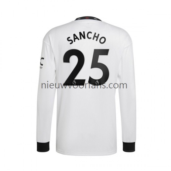 Manchester United Heren Shirt met Bedrukking Jadon Sancho 25 Uit 2022-2023 Lange Mouw