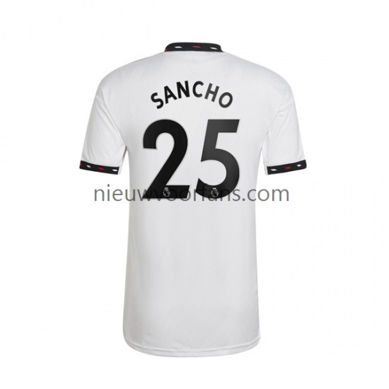 Manchester United Heren Shirt met Bedrukking Jadon Sancho 25 Uit 2022-2023 Korte Mouw