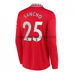 Manchester United Heren Shirt met Bedrukking Jadon Sancho 25 Thuis 2022-2023 Lange Mouw