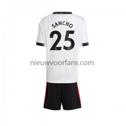 Manchester United Heren Kind Shirt met Bedrukking Jadon Sancho 25 Uit 2022-2023 Korte Mouw