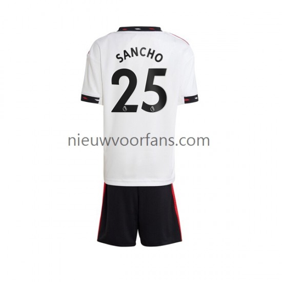 Manchester United Heren Kind Shirt met Bedrukking Jadon Sancho 25 Uit 2022-2023 Korte Mouw