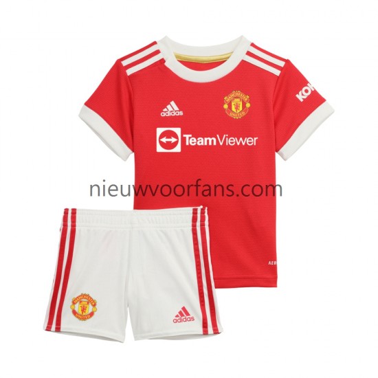 Manchester United Kind Shirt met Bedrukking Thuis 2021-2022 Korte Mouw