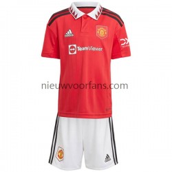 Manchester United Kind Shirt met Bedrukking Thuis 2022-2023 Korte Mouw