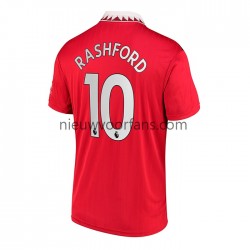 Manchester United Heren Shirt met Bedrukking Rashford 10 Thuis 2022-2023 Korte Mouw