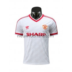 Manchester United Heren Shirt met Bedrukking 1986 Retro Uit Korte Mouw
