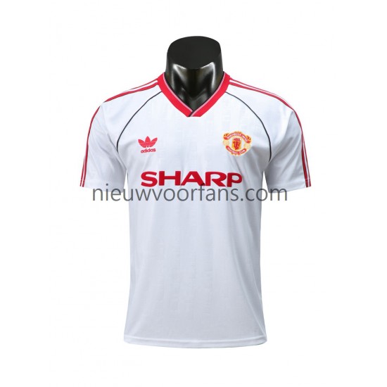 Manchester United Heren Shirt met Bedrukking 1988 Retro Uit Korte Mouw