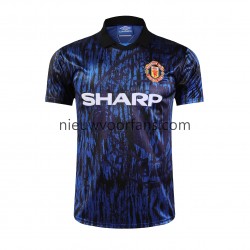 Manchester United Heren Shirt met Bedrukking 1993 Retro Uit Korte Mouw