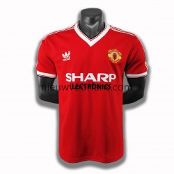 Manchester United Heren Shirt met Bedrukking 1983 Retro Thuis Korte Mouw