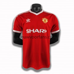 Manchester United Heren Shirt met Bedrukking 1984 Retro Thuis Korte Mouw