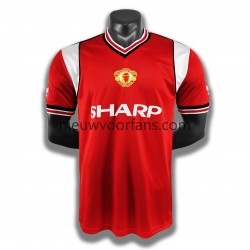 Manchester United Heren Shirt met Bedrukking 1985 Retro Thuis Korte Mouw