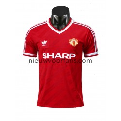 Manchester United Heren Shirt met Bedrukking 1986 Retro Thuis Korte Mouw
