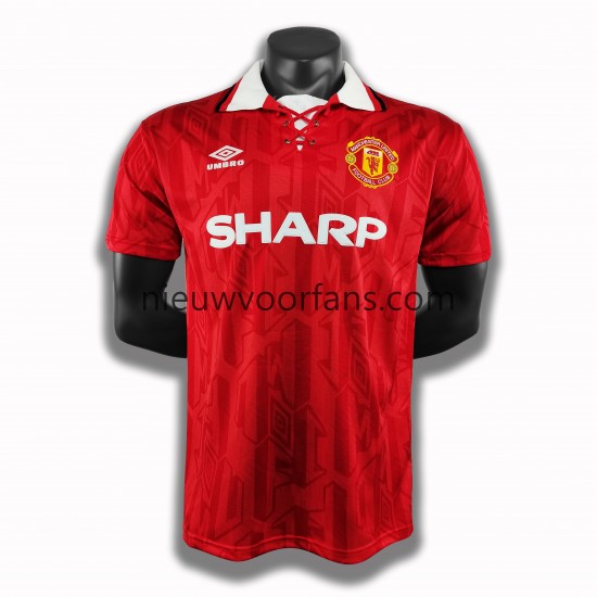 Manchester United Heren Shirt met Bedrukking Retro Thuis 1994 Korte Mouw