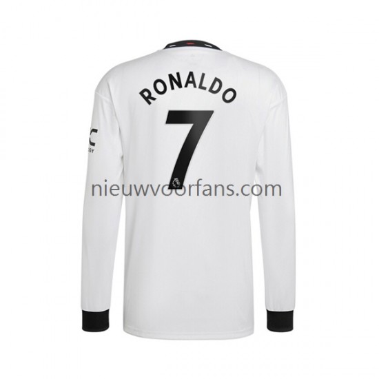 Manchester United Heren Shirt met Bedrukking Ronaldo 7 Uit 2022-2023 Lange Mouw
