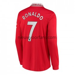 Manchester United Heren Shirt met Bedrukking Ronaldo 7 Thuis 2022-2023 Lange Mouw