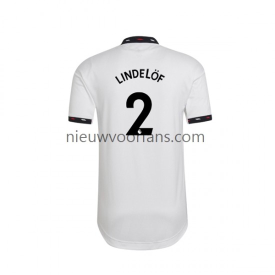 Manchester United Heren Shirt met Bedrukking Victor Lindelof 2 Uit 2022-2023 Korte Mouw