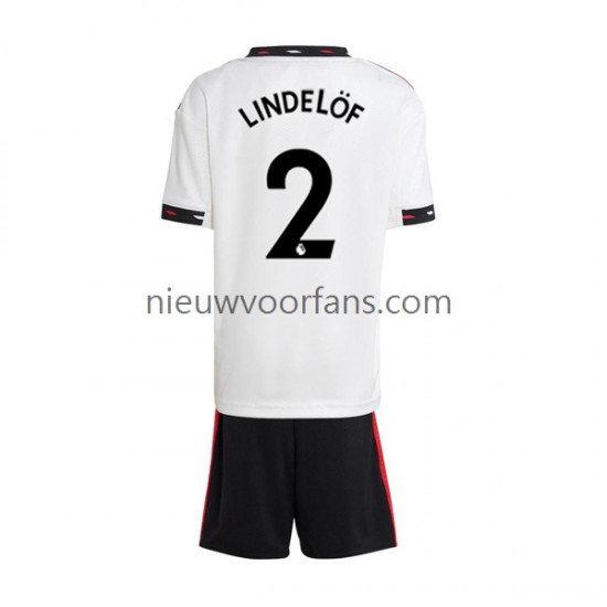 Manchester United Kind Shirt met Bedrukking Victor Lindelof 2 Uit 2022-2023 Korte Mouw