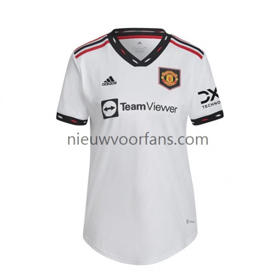 Manchester United Dames Shirt met Bedrukking Uit 2022-2023 Korte Mouw