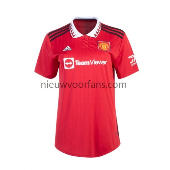 Manchester United Dames Shirt met Bedrukking Thuis 2022-2023 Korte Mouw