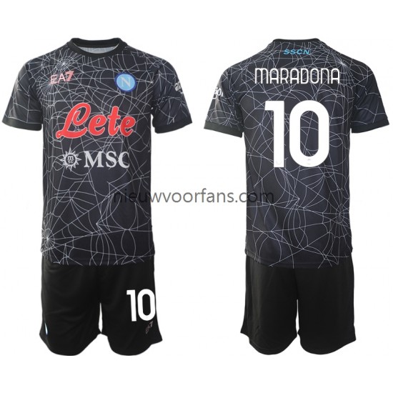 Napoli Kind Shirt met Bedrukking Diego Maradona 10 Special Thuis 2021-2022 Korte Mouw
