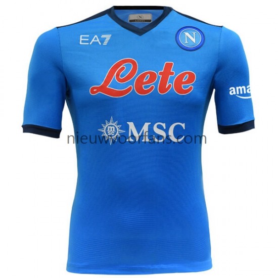Napoli Heren Shirt met Bedrukking Thuis 2021-2022 Korte Mouw