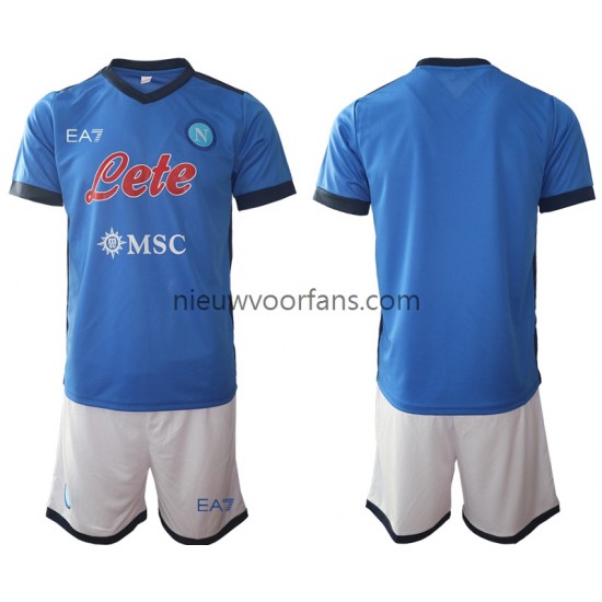 Napoli Kind Shirt met Bedrukking Thuis 2021-2022 Korte Mouw