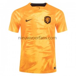 Nederland Heren Shirt met Bedrukking Thuis WK 2022 Korte Mouw