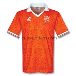 Nederland Heren Shirt met Bedrukking 1996 Retro Thuis Korte Mouw