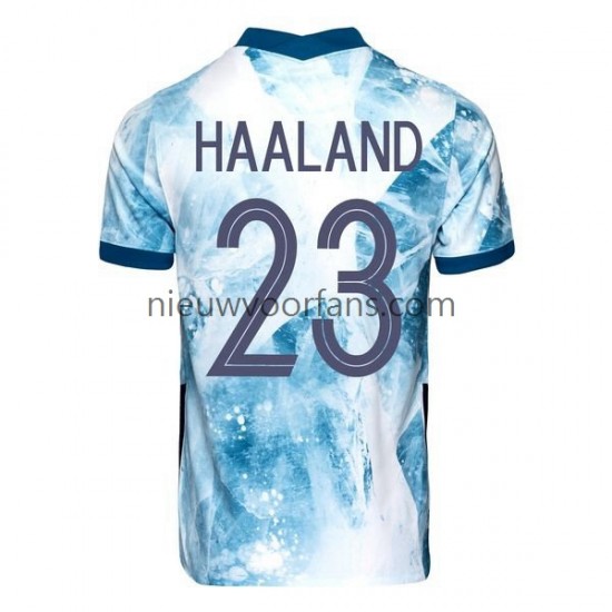 Noorwegen Heren Shirt met Bedrukking Erling Haaland 23 2020-2021 Uit Korte Mouw