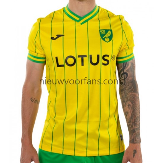 Norwich City Heren Shirt met Bedrukking Thuis 2022-2023 Korte Mouw
