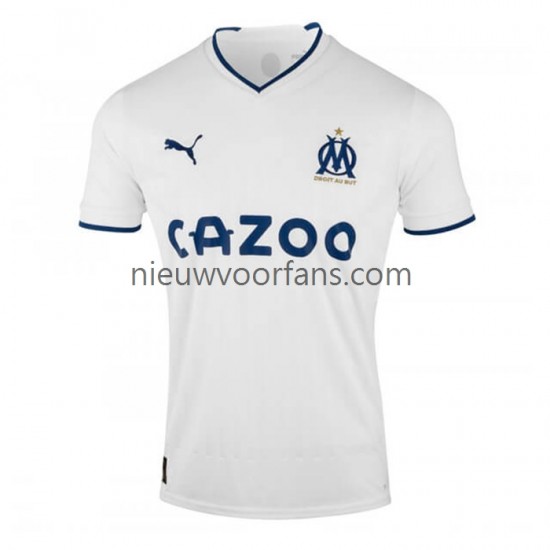 Olympique Marseille Heren Shirt met Bedrukking Thuis 2022-2023 Korte Mouw
