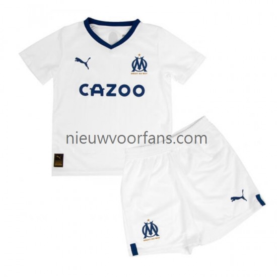 Olympique Marseille Kind Shirt met Bedrukking Thuis 2022-2023 Korte Mouw