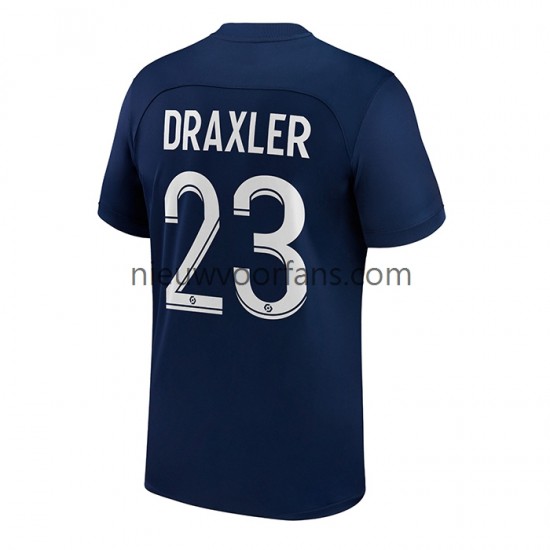 Paris Saint-Germain Heren Shirt met Bedrukking Draxler 23 Thuis 2022-2023 Korte Mouw