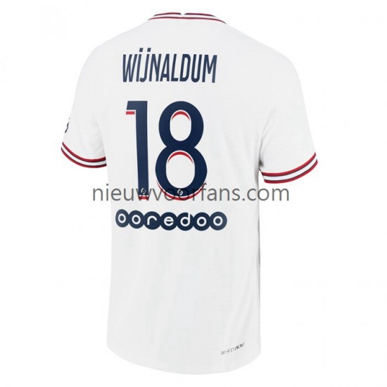 Paris Saint-Germain Heren Shirt met Bedrukking Georginio Wijnaldum 18 Vierde 2021-2022 Korte Mouw