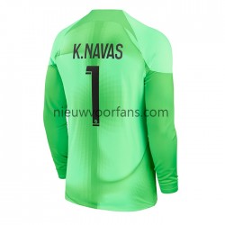 Paris Saint-Germain Heren Shirt met Bedrukking Doelman K.Navas 1 Thuis 2022-2023 Lange Mouw